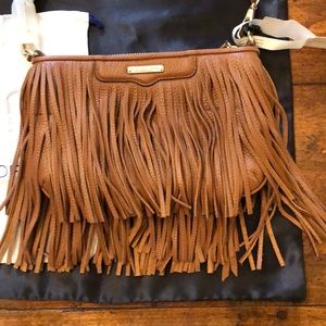 Almond fringe purse NWT